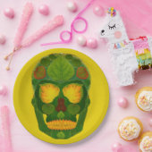 《植物》アスペンリーフスカル9 ペーパープレート (パーティー)