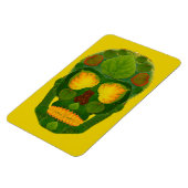 《植物》アスペンリーフスカル9 マグネット (左側)