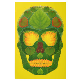 《植物》アスペンリーフスカル9 メタルプリント