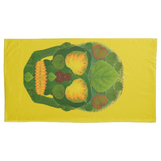 《植物》アスペンリーフスカル9 枕カバー (正面左)