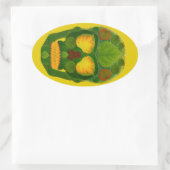 《植物》アスペンリーフスカル9 楕円形シール (バッグ)