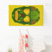 《植物》アスペンリーフスカル9 横断幕 (インサイチュ)