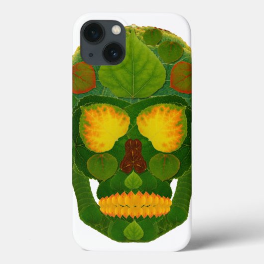 《植物》アスペンリーフスカル9 Case-Mate iPhoneケース (裏面)