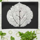 《植物》アスペンリーフスケルトン1 キッチンタオル (折り畳み)