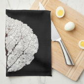 《植物》アスペンリーフスケルトン1 キッチンタオル (四つ折り)