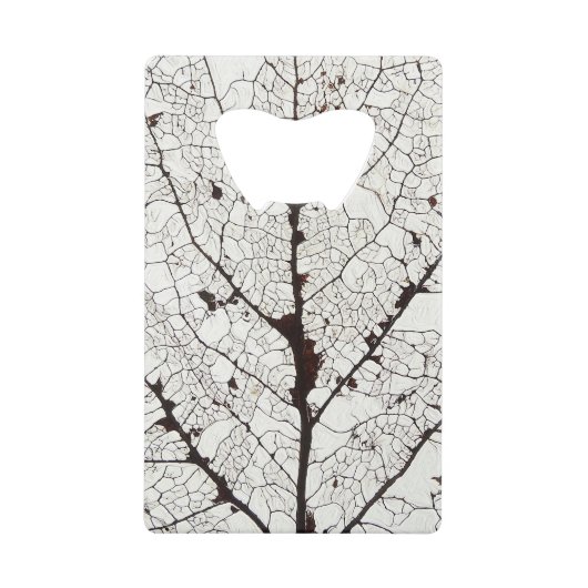 《植物》アスペンリーフスケルトン1 クレジットカード栓抜き (正面)