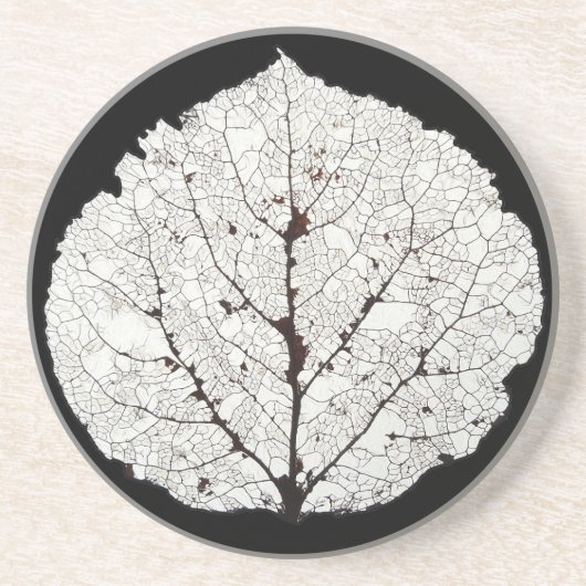 《植物》アスペンリーフスケルトン1 コースター (正面)