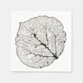 《植物》アスペンリーフスケルトン1 スタンダードカクテルナプキン (正面)