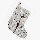 《植物》アスペンリーフスケルトン1 スモールクリスマスストッキング (正面 (吊り時))