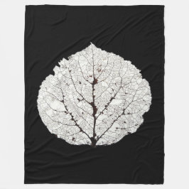 《植物》アスペンリーフスケルトン1 フリースブランケット