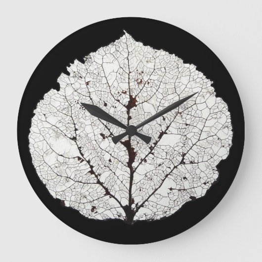 《植物》アスペンリーフスケルトン1 ラージ壁時計 (正面)