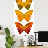 《植物》アスペンリーフチョウ ポスター (ホームオフィス)