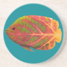 《植物》アスペンリーフトロピカルフィッシュ1 コースター
