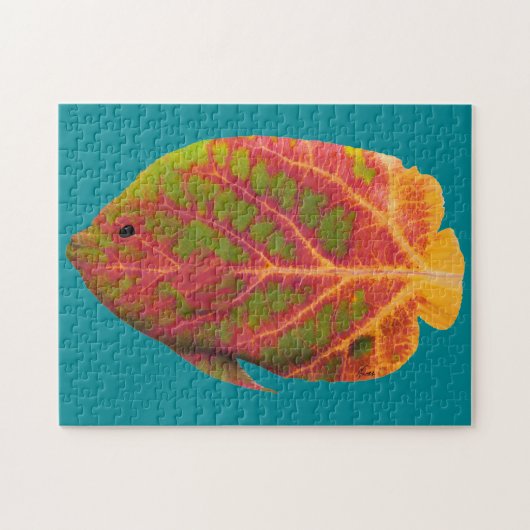 《植物》アスペンリーフトロピカルフィッシュ1 ジグソーパズル (横)