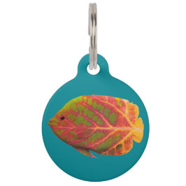 《植物》アスペンリーフトロピカルフィッシュ1 ペット　ネームタグ