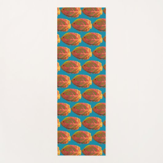 《植物》アスペンリーフトロピカルフィッシュ1 ヨガマット (正面)