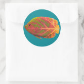 《植物》アスペンリーフトロピカルフィッシュ1 ラウンドシール (バッグ)