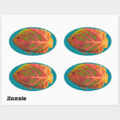 《植物》アスペンリーフトロピカルフィッシュ1 楕円形シール (シート)