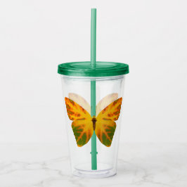 《植物》アスペンリーフバタフライ1 アクリルタンブラー