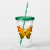 《植物》アスペンリーフバタフライ1 アクリルタンブラー (裏面)