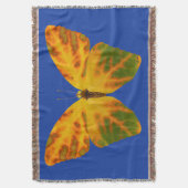 《植物》アスペンリーフバタフライ1 スローブランケット (正面縦)