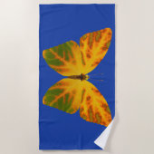 《植物》アスペンリーフバタフライ1 ビーチタオル (正面)