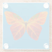 《植物》アスペンリーフバタフライ2 ガラスコースター (裏面)