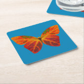 《植物》アスペンリーフバタフライ2 スクエアペーパーコースター (アングル)