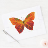 《植物》アスペンリーフバタフライ2 長方形シール (封筒)