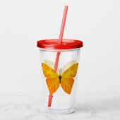 《植物》アスペンリーフバタフライ3 アクリルタンブラー (裏面)