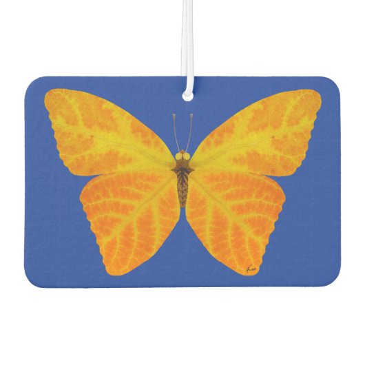 《植物》アスペンリーフバタフライ3 カーエアーフレッシュナー (正面)