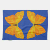 《植物》アスペンリーフバタフライ3 キッチンタオル (横)