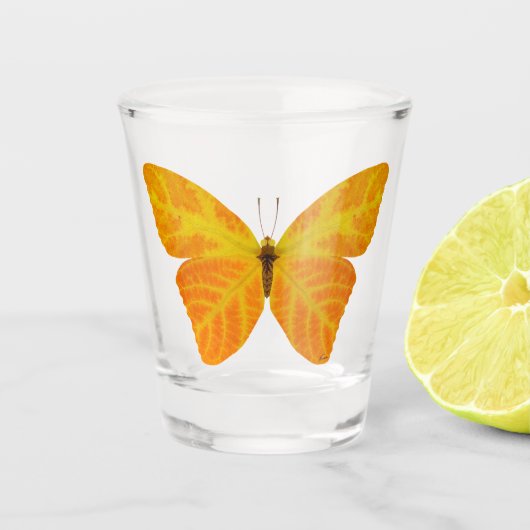 《植物》アスペンリーフバタフライ3 ショットグラス (正面)