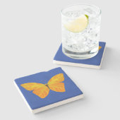 《植物》アスペンリーフバタフライ3 ストーンコースター (横)