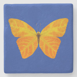 《植物》アスペンリーフバタフライ3 ストーンコースター