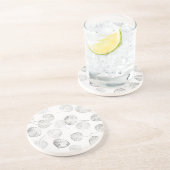 《植物》アスペンリーフプリントデザイン©サンディロン コースター (側面)