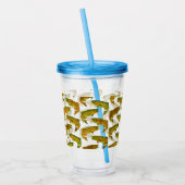 《植物》アスペンリーフレインボトルシームレスパターン2018 アクリルタンブラー (左)