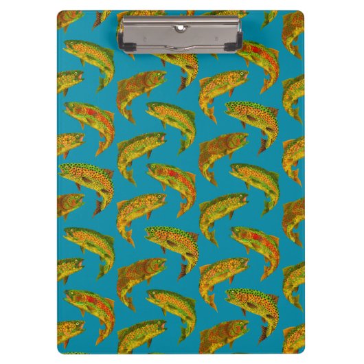 《植物》アスペンリーフレインボトルシームレスパターン2018 クリップボード (正面)