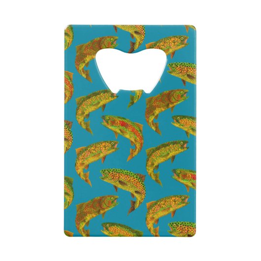 《植物》アスペンリーフレインボトルシームレスパターン2018 クレジットカード栓抜き (正面)