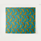 《植物》アスペンリーフレインボトルシームレスパターン2018 タペストリー (正面(横))