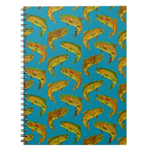 《植物》アスペンリーフレインボトルシームレスパターン2018 ノートブック (正面)