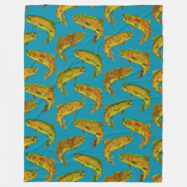 《植物》アスペンリーフレインボトルシームレスパターン2018 フリースブランケット