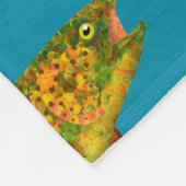 《植物》アスペンリーフレインボトルシームレスパターン2018 フリースブランケット (角)