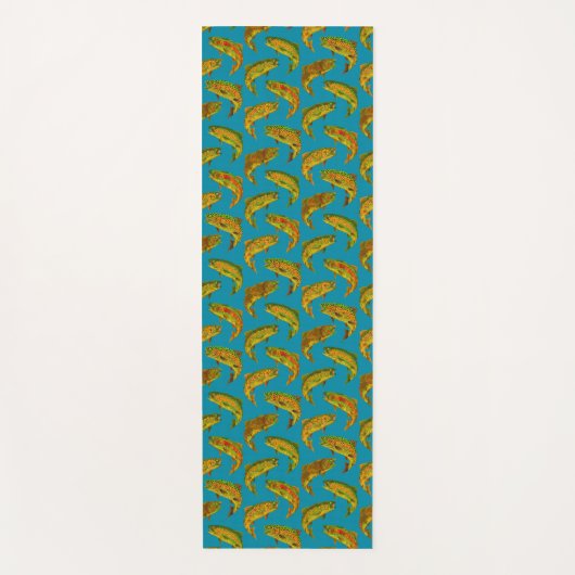 《植物》アスペンリーフレインボトルシームレスパターン2018 ヨガマット (正面)