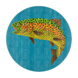 《植物》アスペンリーフレインボートラウト1 カッティングボード