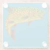 《植物》アスペンリーフレインボートラウト1 ガラスコースター (裏面)