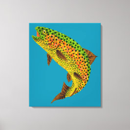 《植物》アスペンリーフレインボートラウト1 キャンバスプリント