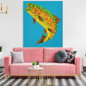 《植物》アスペンリーフレインボートラウト1 キャンバスプリント (インサイチュ (リビング))