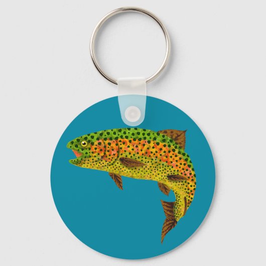 《植物》アスペンリーフレインボートラウト1 キーホルダー (正面)
