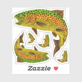 《植物》アスペンリーフレインボートラウト1 シール